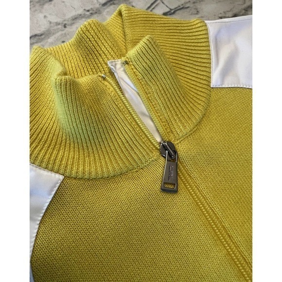 Ralph Lauren LRL Vintage Yellow White Sweater Women’s Size Large Mock Preppy EUC - Picture 6 of 11